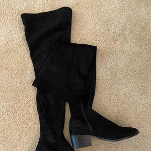 Suede Steve Madden over the knee boots- black size 9